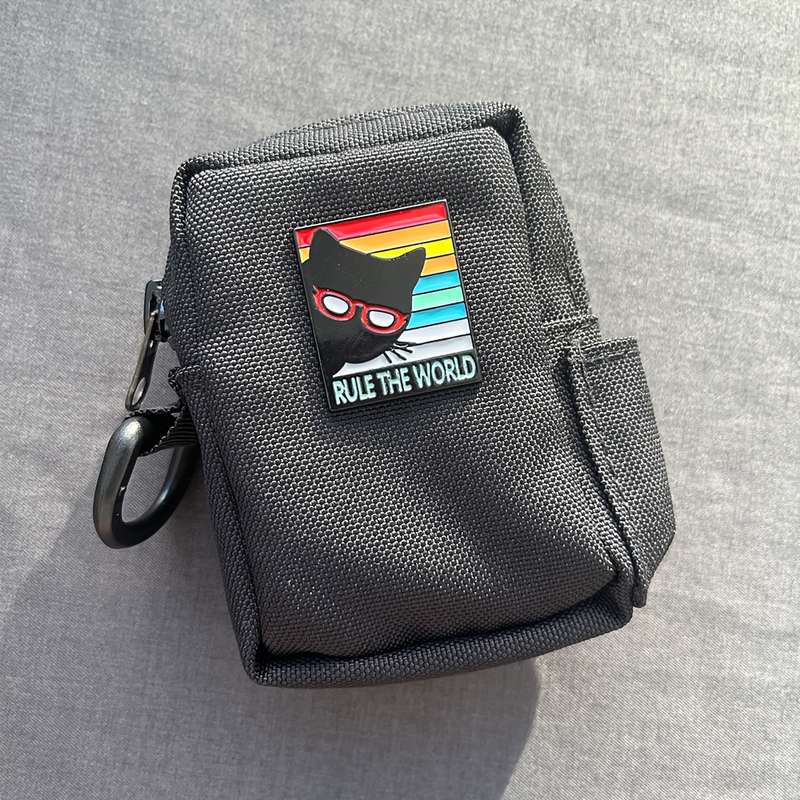 1pc Original Canvas Storage Bag Coin Purse Card Holder Belt Bag Mini Hanging Pouch for Running