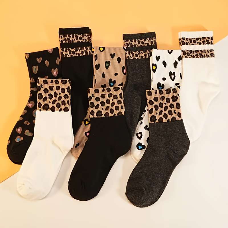 9 Pairs Mixed Color One Size High Elastic Socks