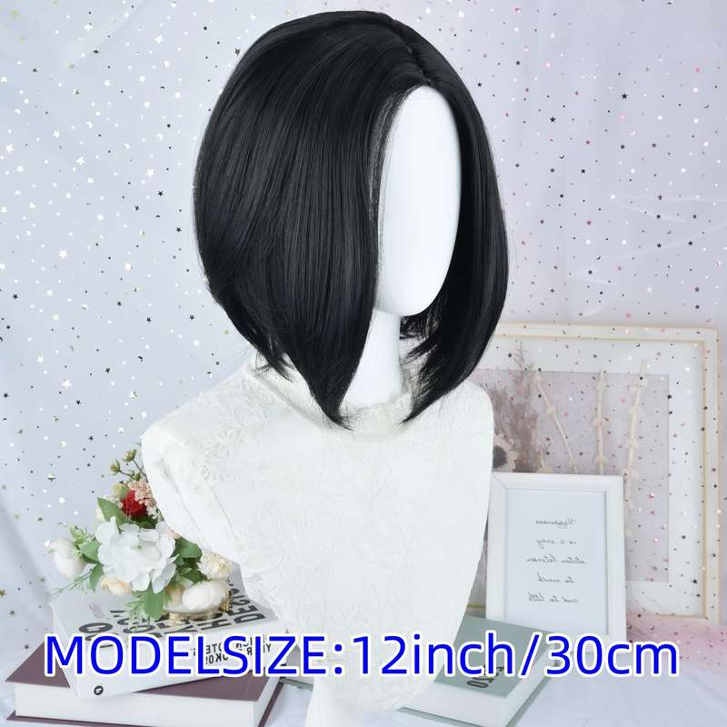 1Pc Black 30.48cm Fashion Design Wig