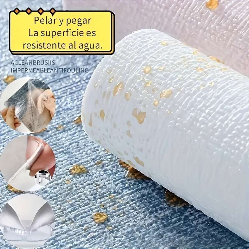 2 Rolls Wall StickersLinen Pattern   Light Pink
