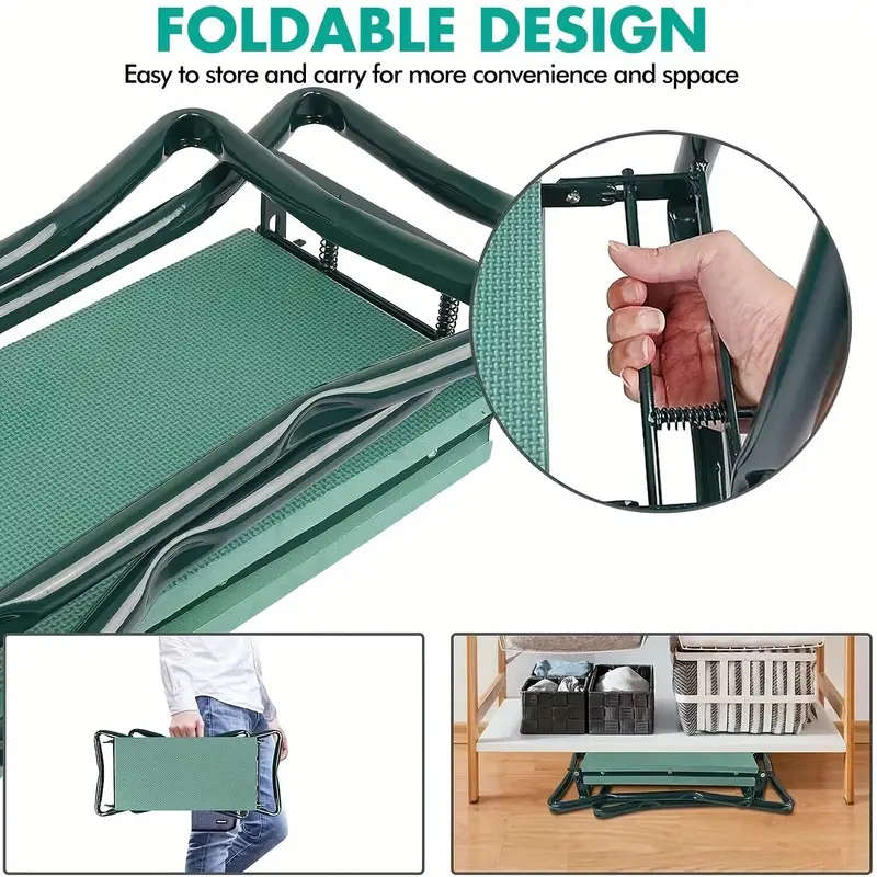 3 Piece Foldable Garden Kneeler Stool and Tool Bag