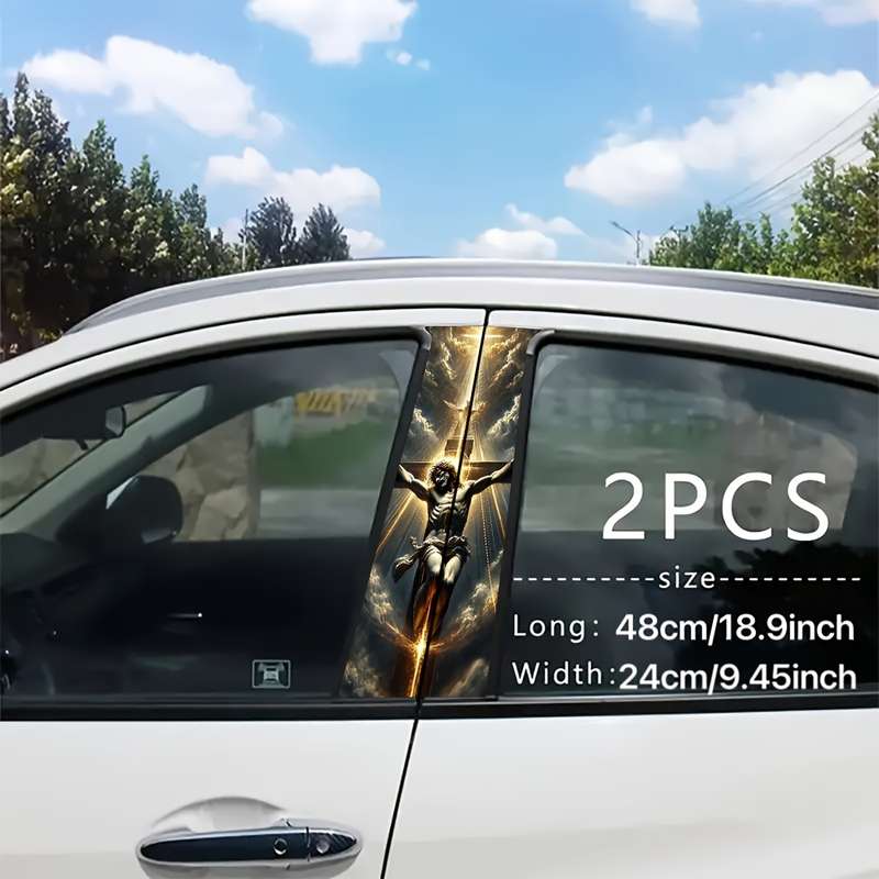 2pcs   Jesus Christian Themed Stickers