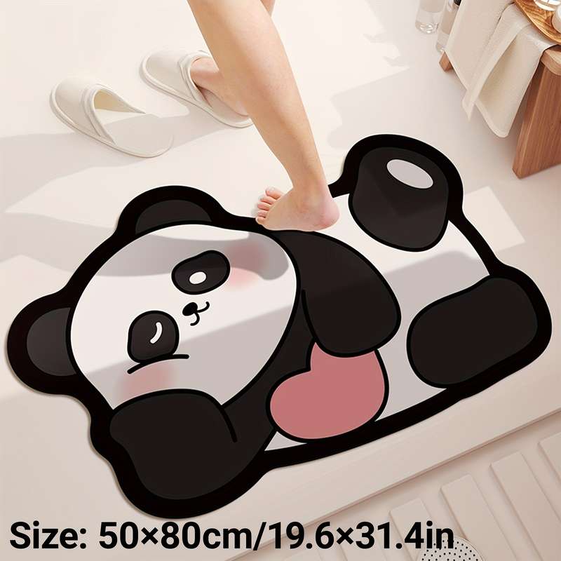 1Pc Leaf Pand 50x80cm Floor Mat