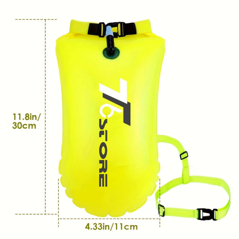 1pc 20L Swim Buoy Waterproof Dry Bag Swim Safety Float Keep Gear Dry for Boating Kayaking Fishing Ra