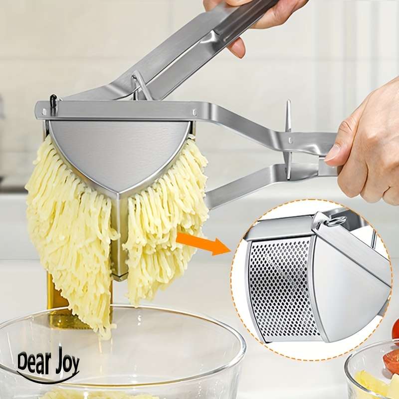1pc Stainless Steel Professional Potato Ricer for Mashed Vegetables and Kitchen Tool No Electricit