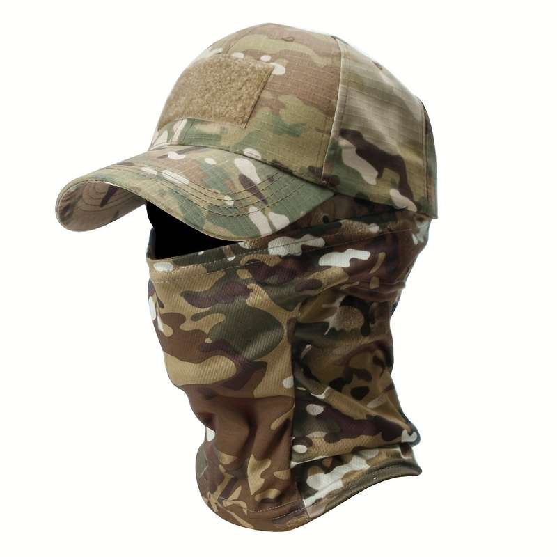 1pc Camouflage Tactical Baseball Cap and Beret Set for Military Fans Outdoor Sports Hiking Mountai
