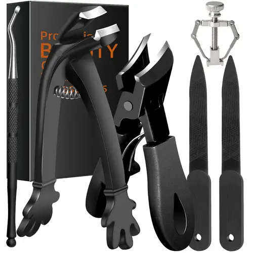 6pcs Heavy Duty Toenail Clippers for Seniors Thick Toenails Slanted Curved Blade Toe Nail Clippers f