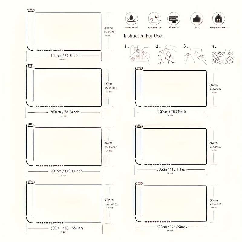 1PC Wall Stickers60x200cm 23.62inx78.74in