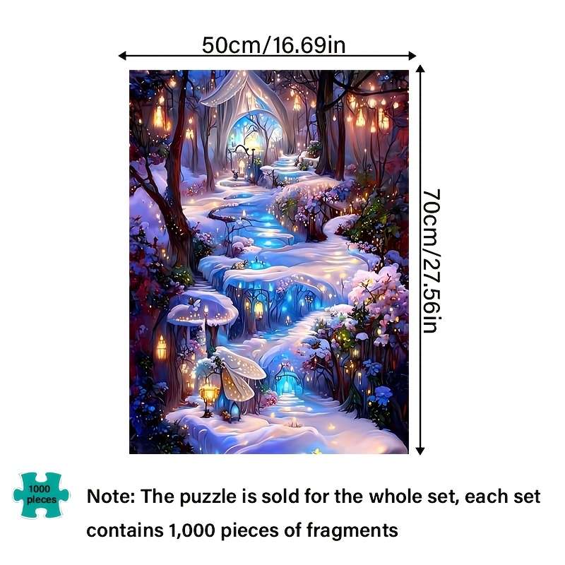 1000pcs Enchanting Winter Wonderland Jigsaw Puzzle for Adults High Difficulty Dura