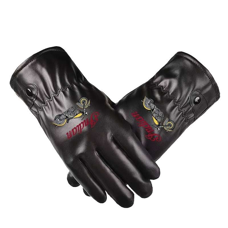 1 Pair Black Warm Gloves