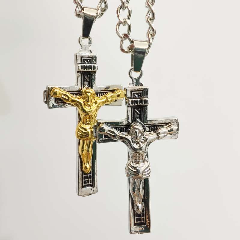 1 Piece Silvery Jesus Theme Pendant