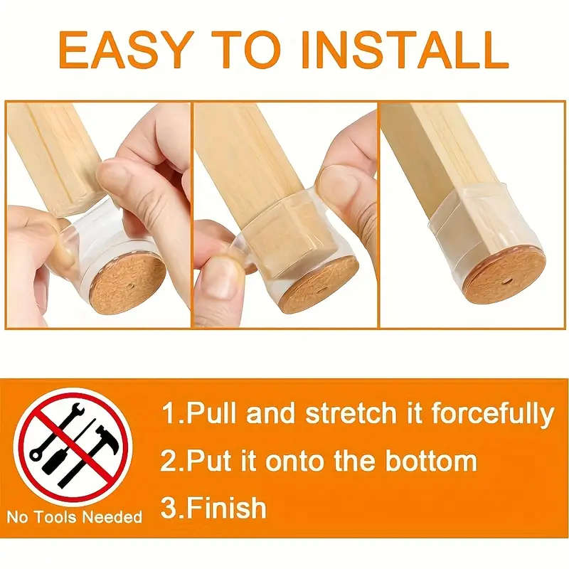 8Pack Non Slip Silicone Table Leg Protectors