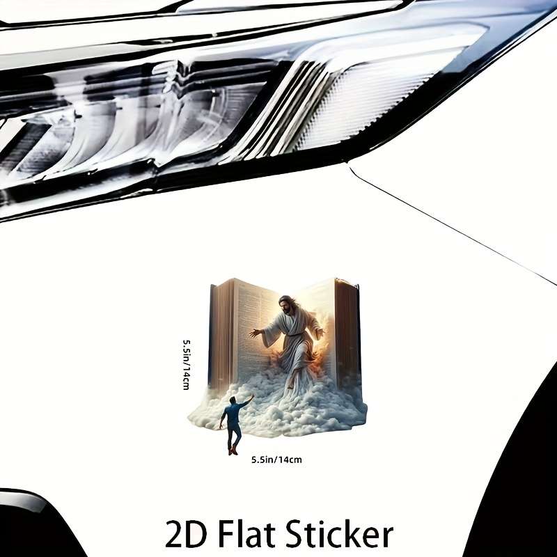 1pc 13.97 cmx13.97 cm Jesus Christian Themed Stickers
