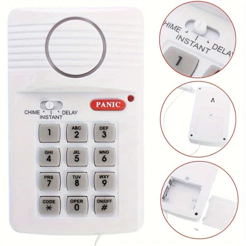 1pc Wireless Home Security Alarm System with Keypad Battery-Powered Fits Doors Windows Ideal for Gar
