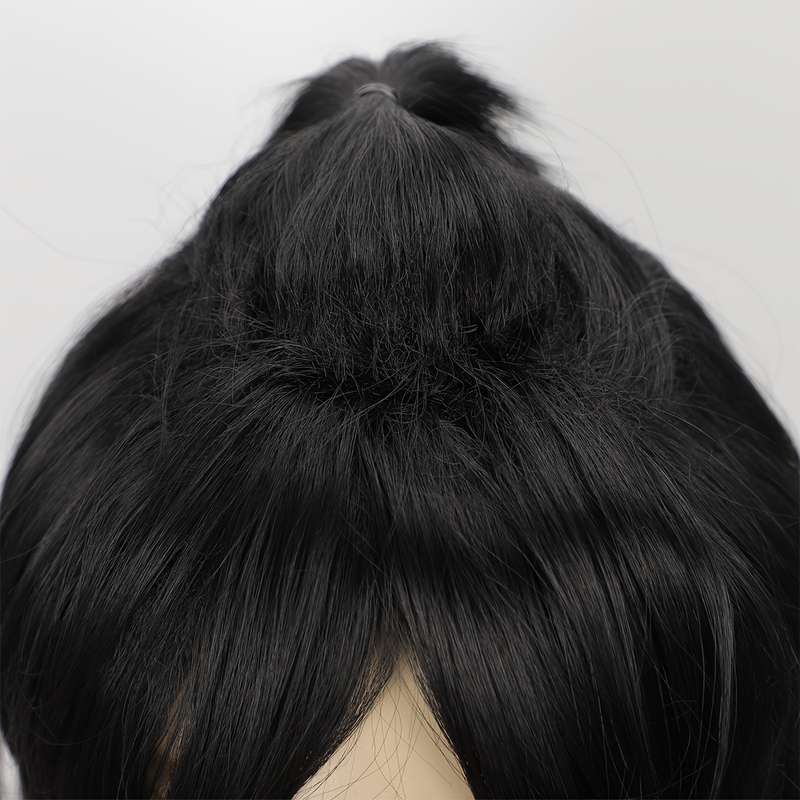 1Pc Black 35.56cm Fashion Design Wig