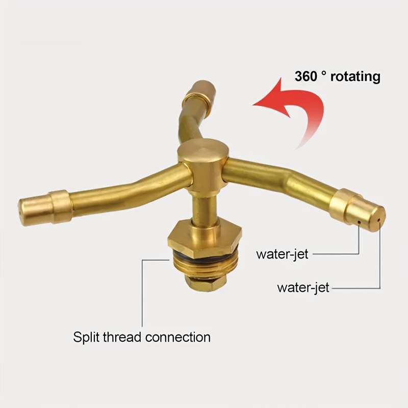 1Pc 4 Heads Rotating Brass Swirl Nozzle