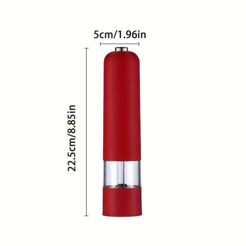 1pc Electric Pepper Grinder Adjustable Coarse to Fine Spice Mill One-Hand Operation Battery