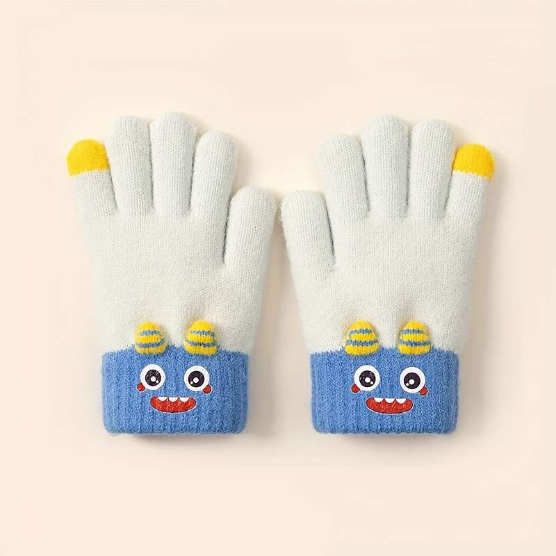 1 Pair Yellow Warm Gloves