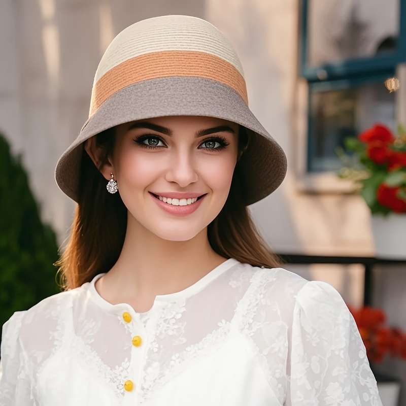 1pc Pack of 1 fashionable three-color collapsible peaked hat breathable fisherman's cap for summer