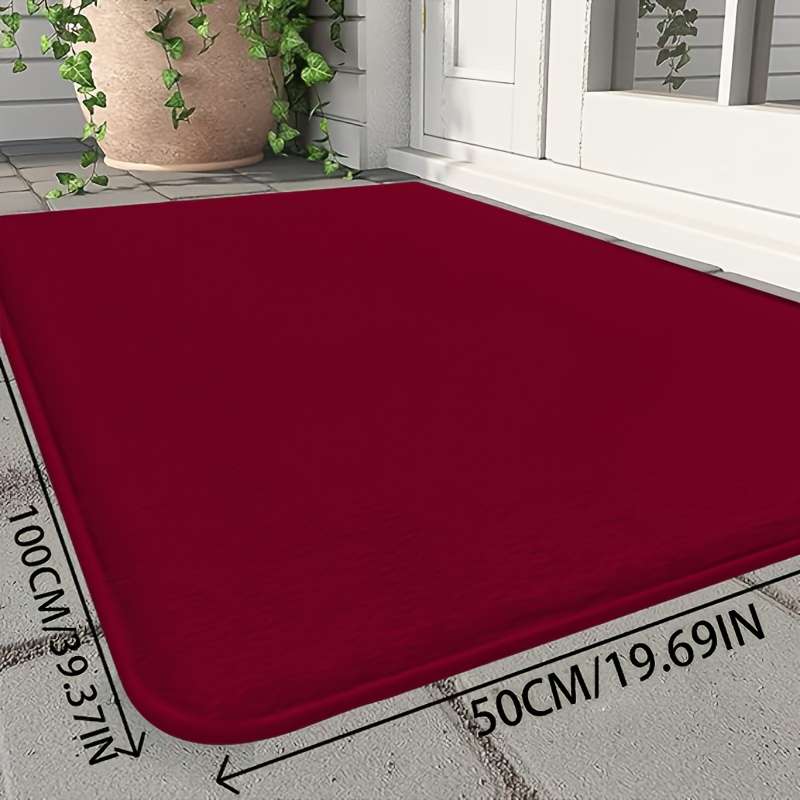 1Pc Burgundy 50x100cm Floor Mat