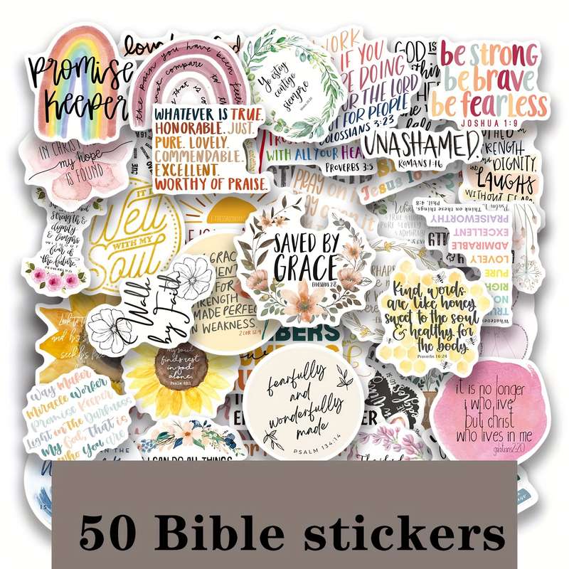 50pcs Jesus Christian Themed Stickers