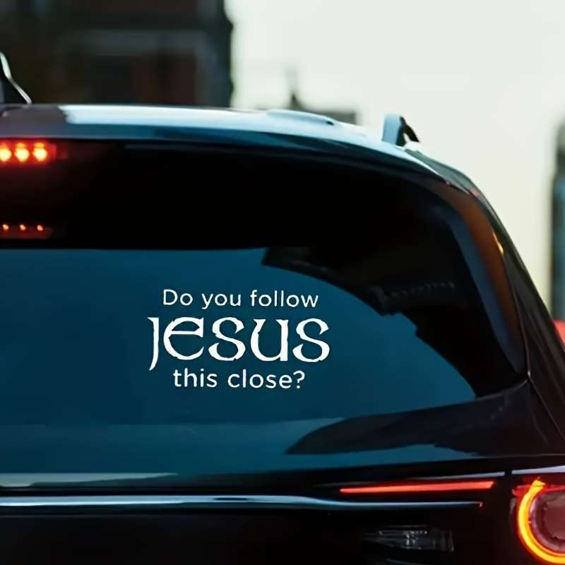 1pc White Jesus Christian Themed Stickers