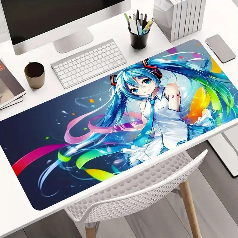 1pc 30x80cm Anime Music Festival Design Extended Mouse Pad Non-Slip Waterproof Washable Desk Mat