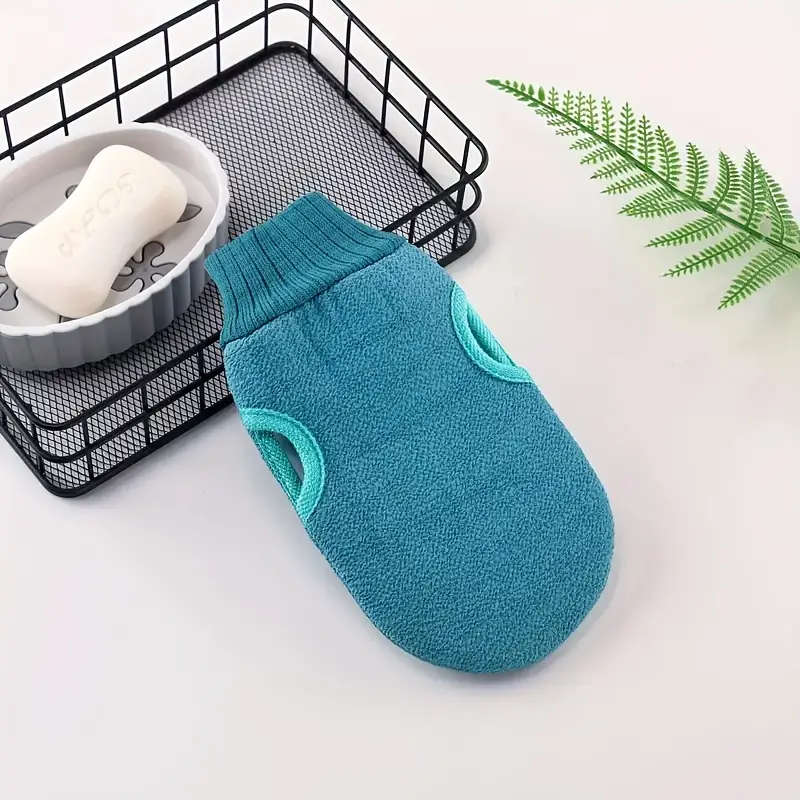 1pc Exfoliating Bath Gloves for Smooth Skin 100% Polyester Shower Scrub Gloves Remove Dead Skin Cell