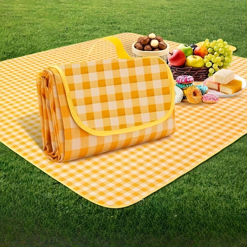 1pc Portable Waterproof Picnic Blanket Thick Moisture-Resistant Outdoor Camping Mat Foldable Picnic