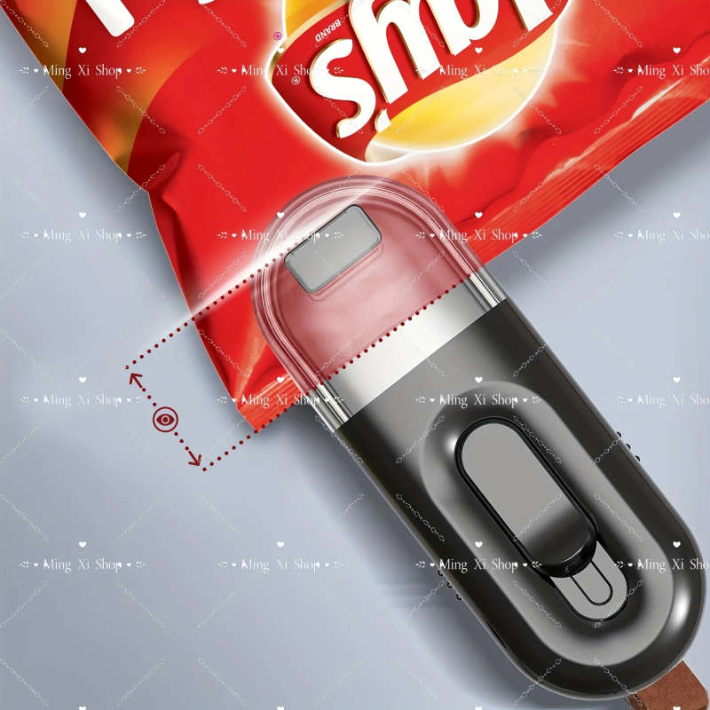 1pc 2in1 Mini Bag Sealer Cutter Portable Heat Vacuum Sealing Machine for Fresh Snacks Cookies Food S