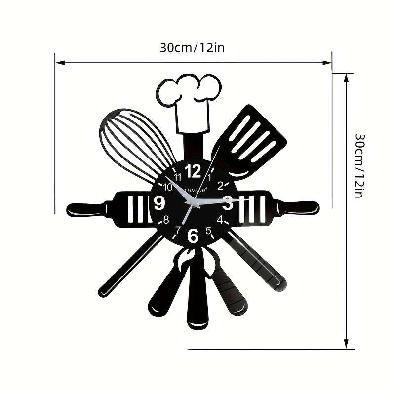 1pc silent vinyl wall clock suitable for multiple scenes in the kitchen living room bedroom