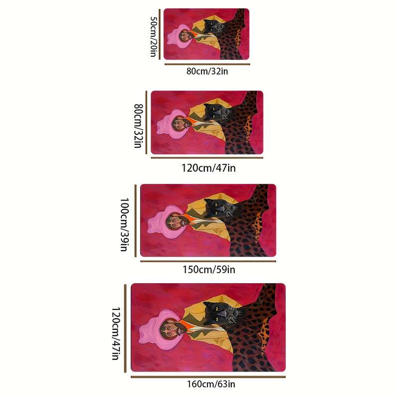 1Pc Polychrome 80x120cm Floor Mat