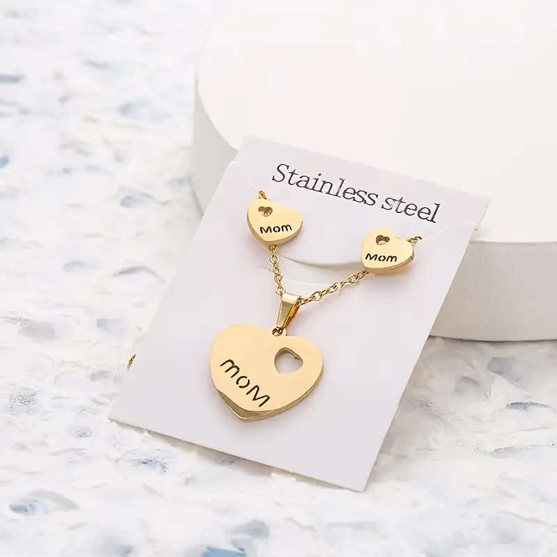 Stainless Steel Jewelry Set for Women - Mom