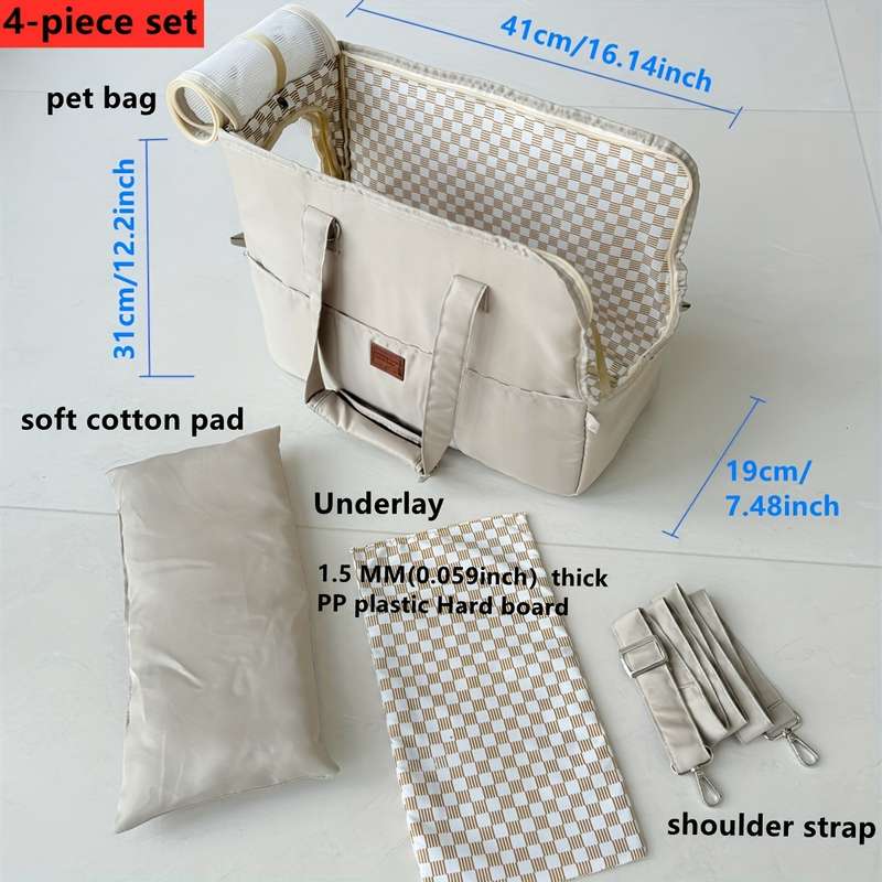 1pc Beige Pet Bag