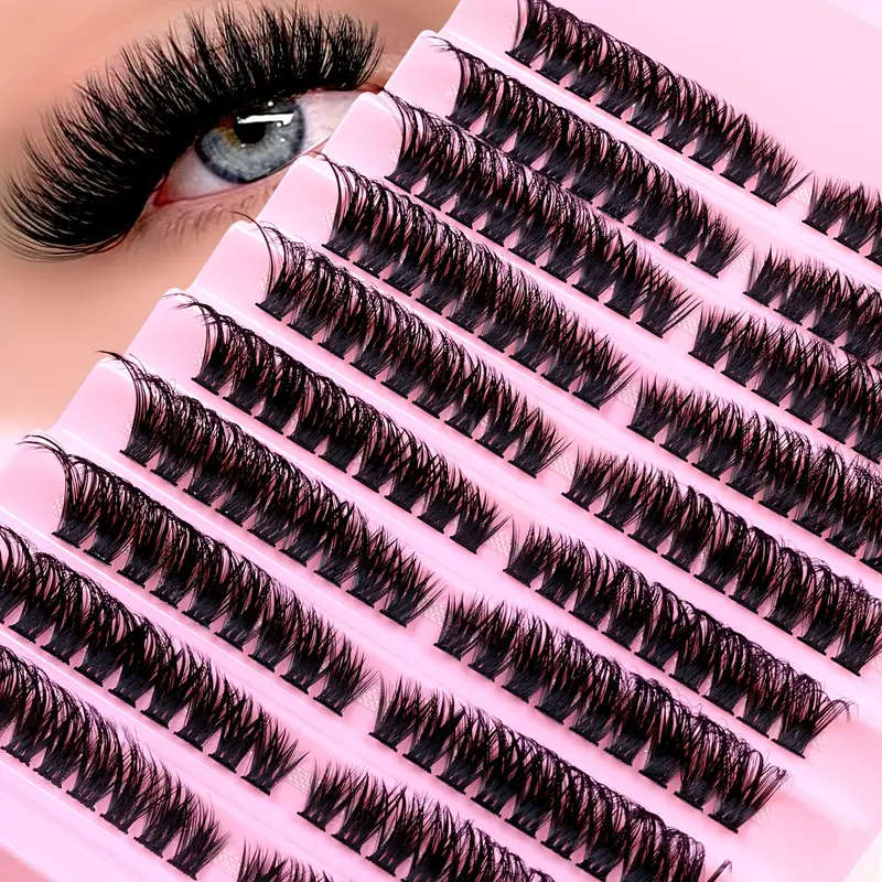 180 Clusters Of False Eyelashes 80D Mixed Length 8-16mm