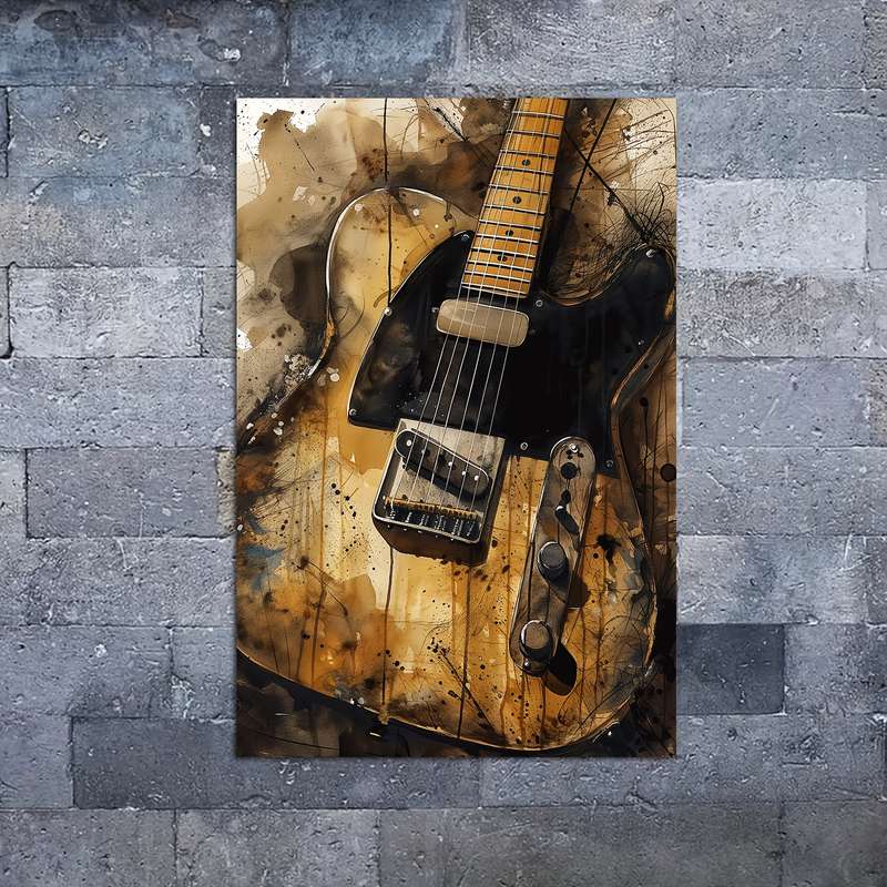 1pc  framelessSingle Coil Guitar Poster Poster HD Canvas Prints Wall Art Room Aesthetics Decor