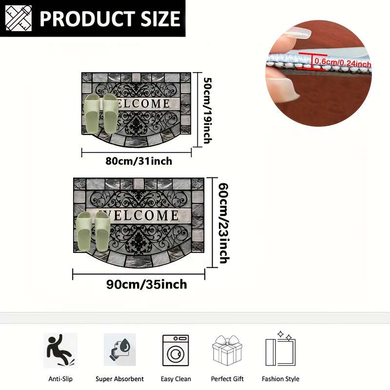 1Pc J 621 19x31inch 50x80cm Floor Mat