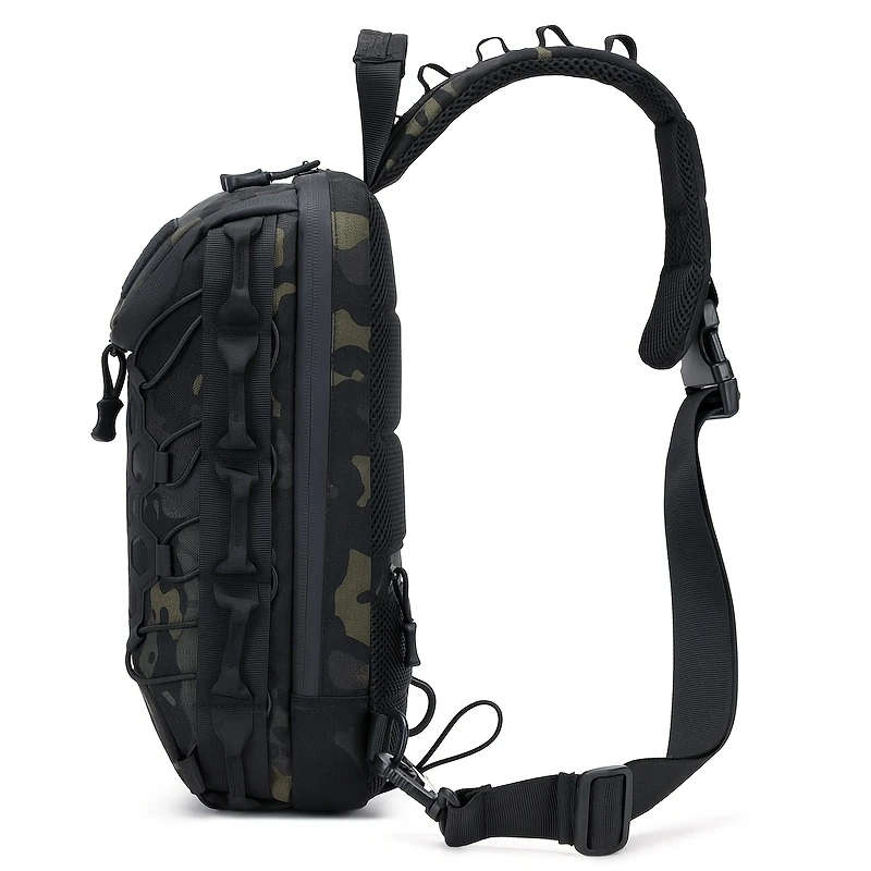 1pc Chest Bag Camouflage Outdoor Single Shoulder Crossbody Bag Tactical Cycling Backpack Mountaineer
