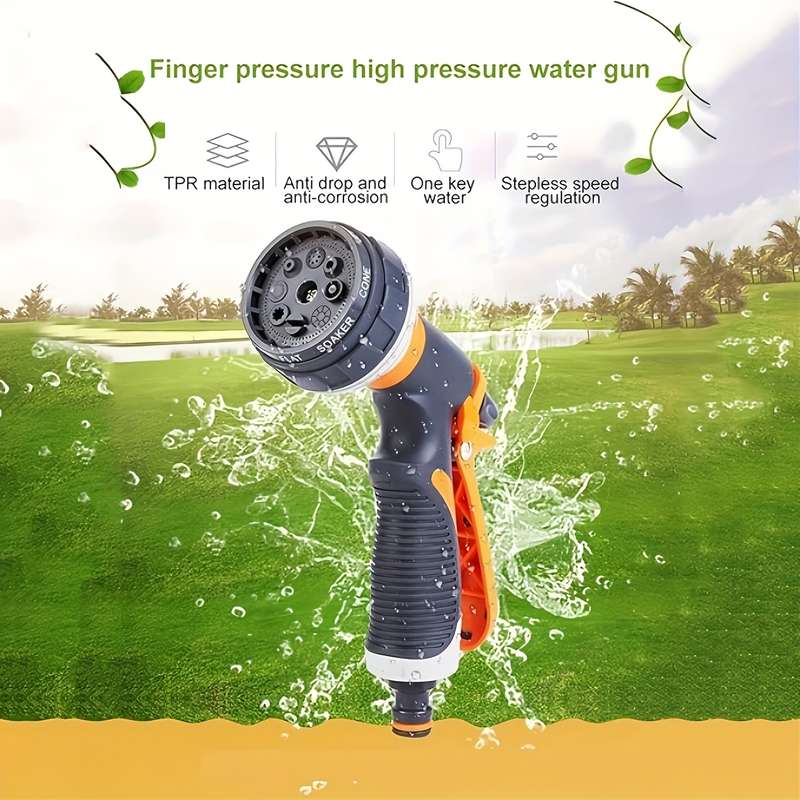 1Pc Orange High Pressure Garden Hose Nozzle