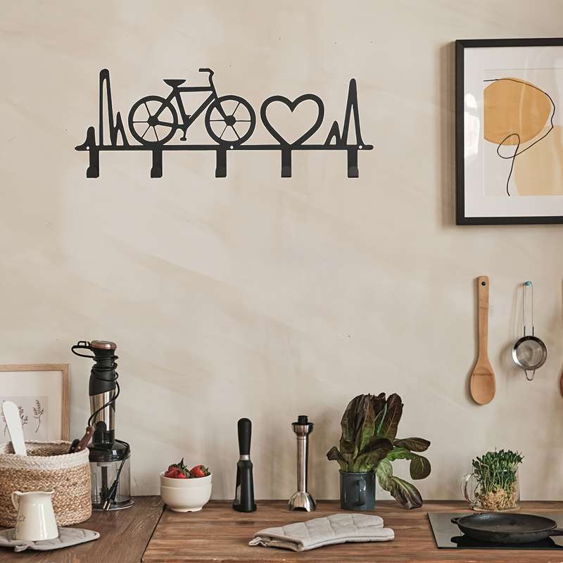 1pc Rustic Metal Utility HooksEasy to Install Wall Mounted Space Saving Organizer for Keys Cloth