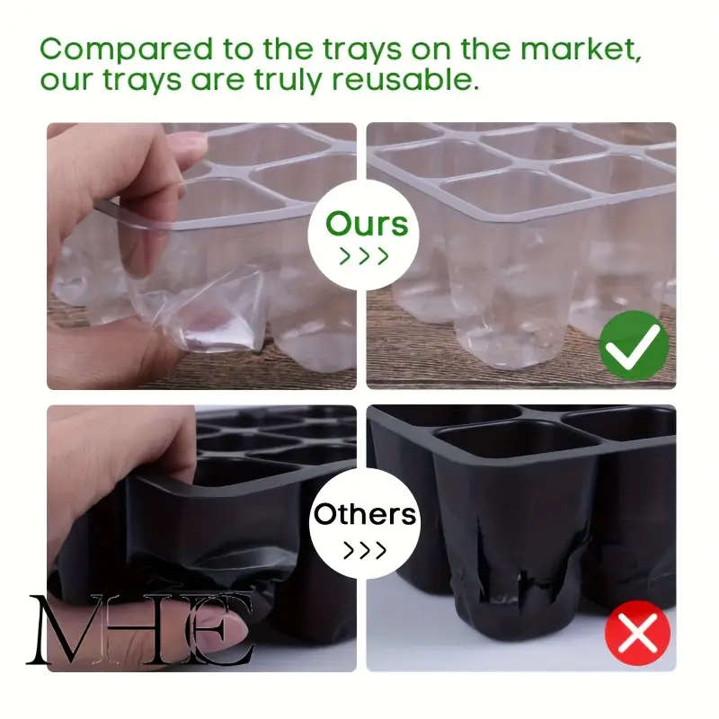 3pcs Seed Starter Trays With Lid