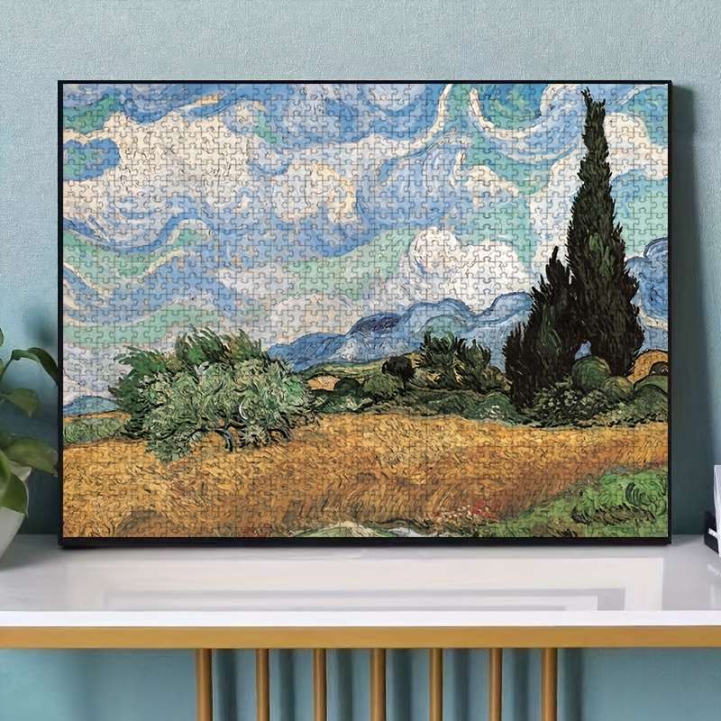 1000pcs Van Gogh Inspired Jigsaw Puzzle for Adults Vibrant Colorful Landscape Scen