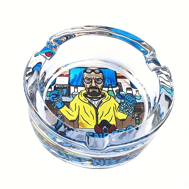 1pc Glass Ashtray 8.48 cm Round Mini Size Perfect for Home Office Bar Decor an Ideal Gift
