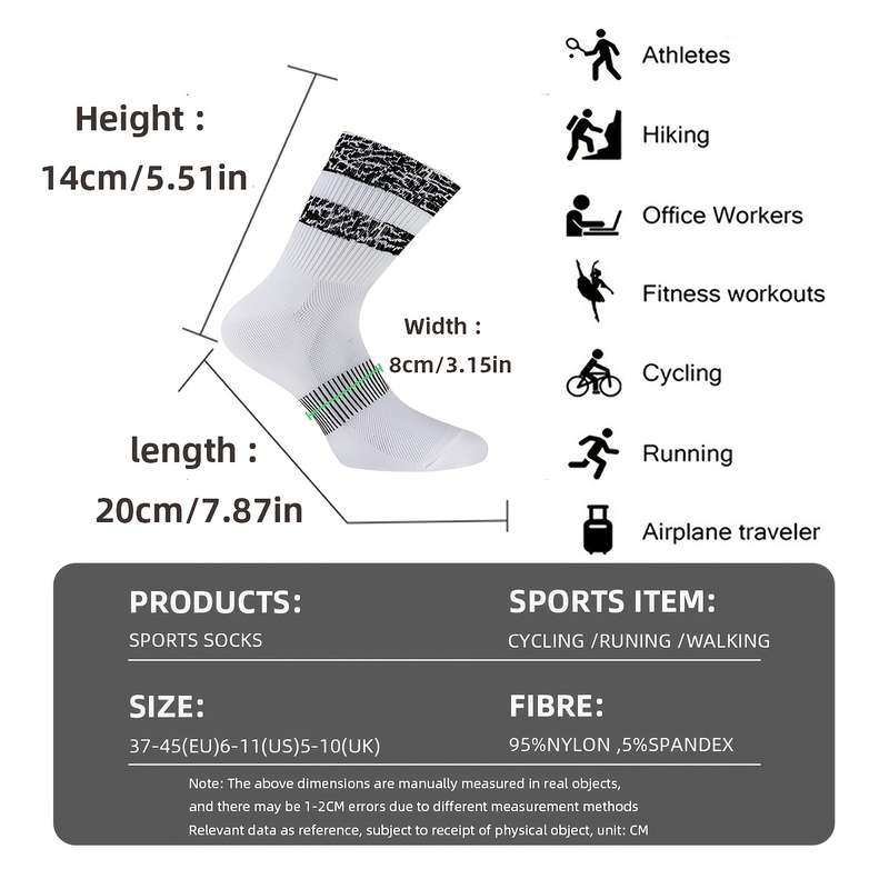 1 Pair Leopard Print Black Green One Size Socks