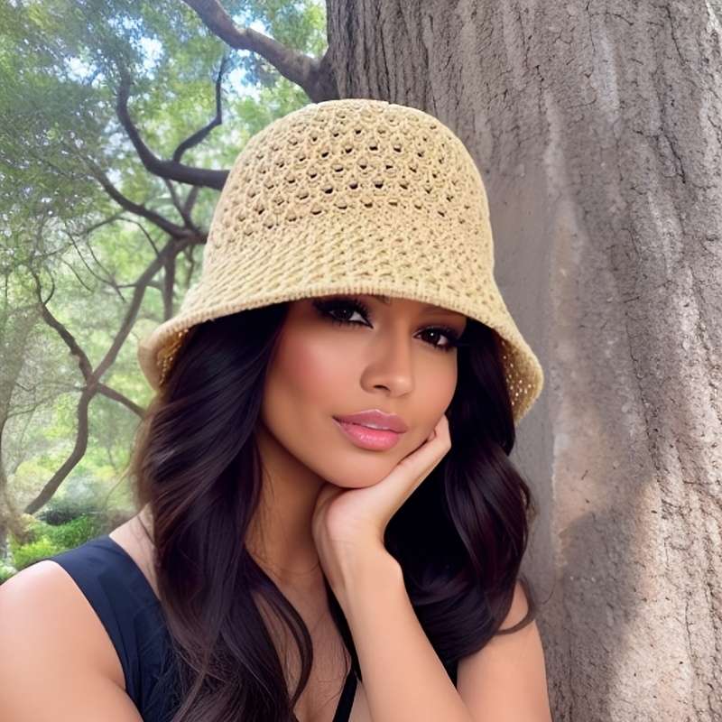 1pc A Spring and Summer Beach Hat Fashionable Women'S Internet Celebrity Korean Style Single Layer