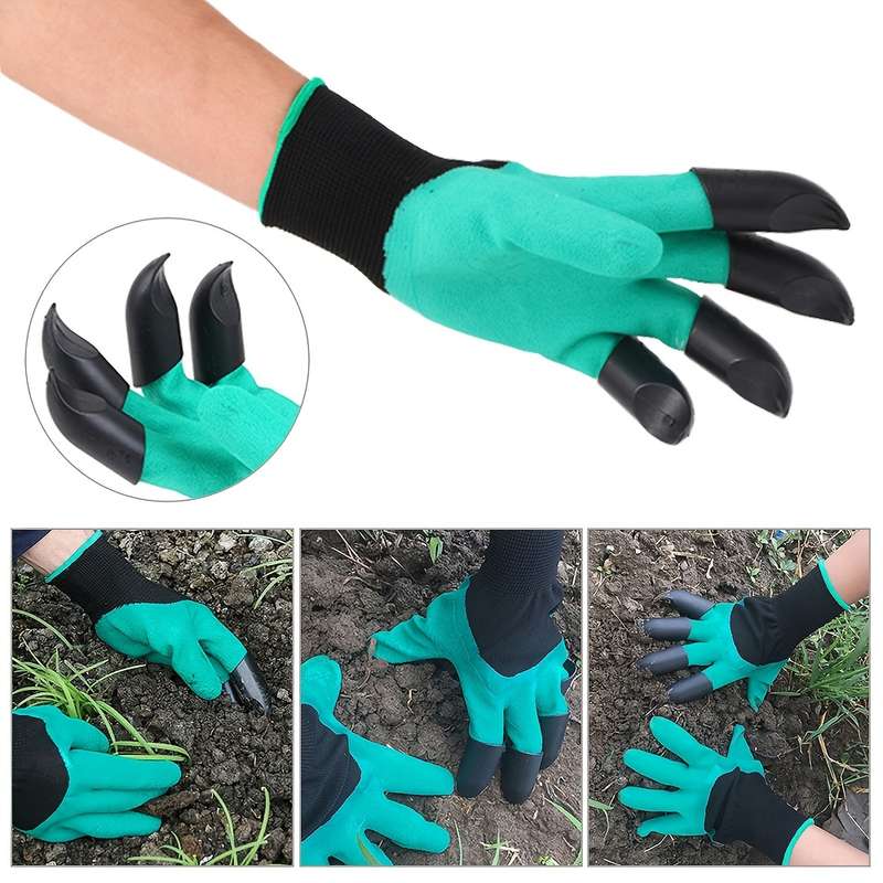 1Pair Purple 23cm Multi Purpose Work Gloves