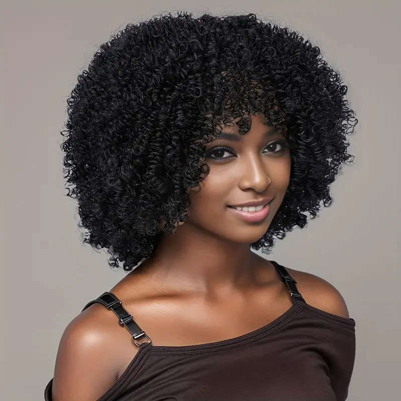 Women's Short Afro Curly Wig
