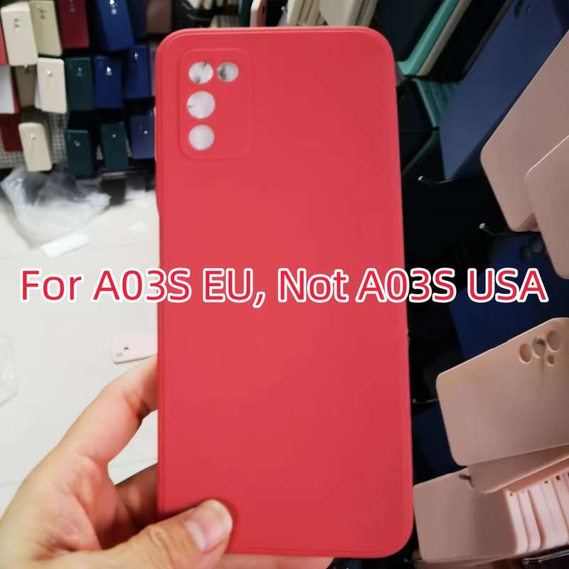 1pc Burgundy For Samsung Galaxy A03s Phone Cases