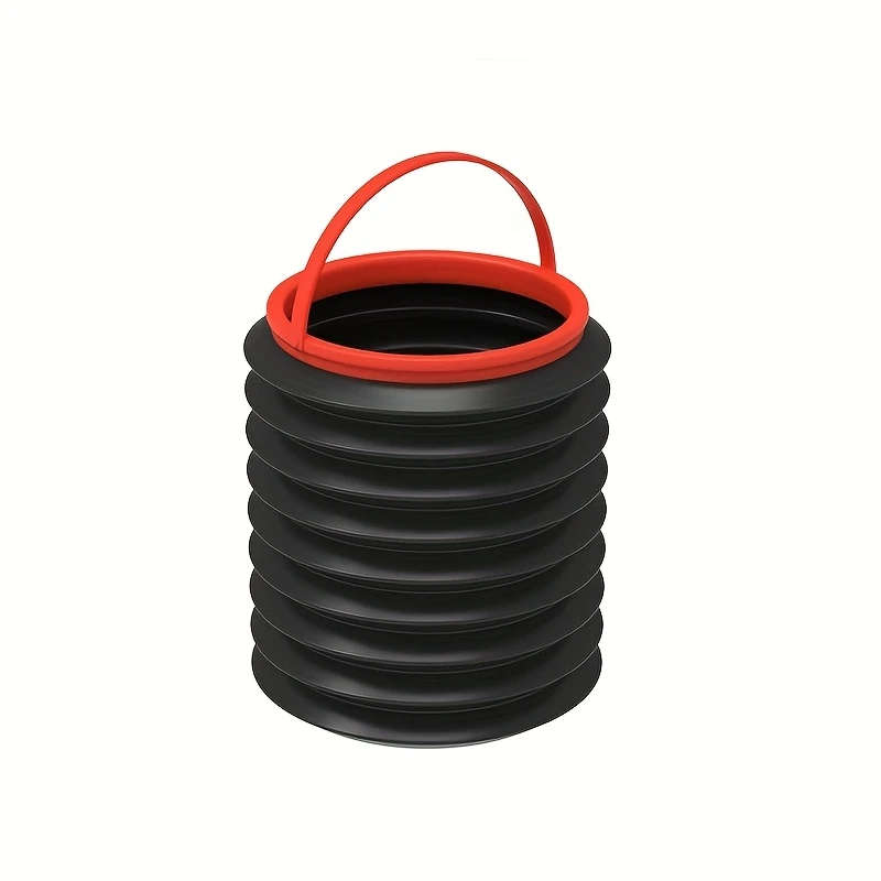1pc 4L Outdoor Portable Camping Folding Trash Can Magic Bucket Folding Garbage Can Multi-functional