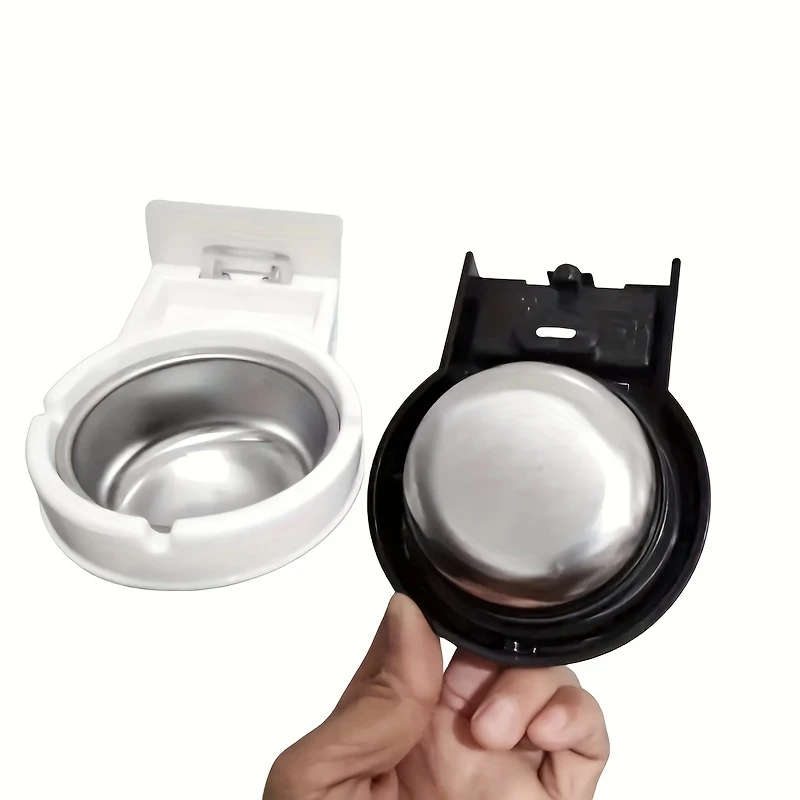 1pc Wall-Mounted No-Drill Bathroom Ashtray Contemporary Circular Plastic Design Space-Saving